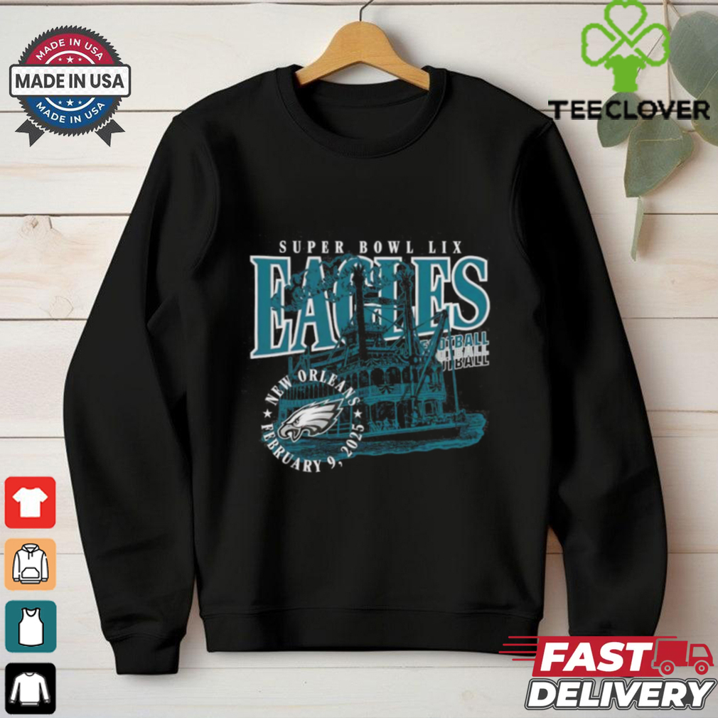 Official Philadelphia Eagles Football 2024 Super Bowl LIX Steamboat New Orleans February 9 2025 t shirt Official Philadelphia Eagles Football 2024 Super Bowl LIX Steamboat New Orleans February 9 2025 t shirt