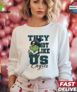 Official Philadelphia Eagles Grinch They Not Like Us Eagles White Version T Shirt