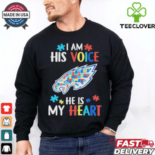Official Philadelphia Eagles I Am His Voice He Is My Heart T shirts