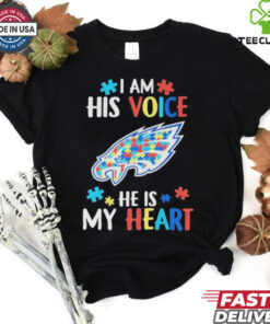 Official Philadelphia Eagles I Am His Voice He Is My Heart T shirts