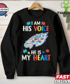 Official Philadelphia Eagles I Am His Voice He Is My Heart T shirts