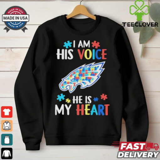 Official Philadelphia Eagles I Am His Voice He Is My Heart T shirts