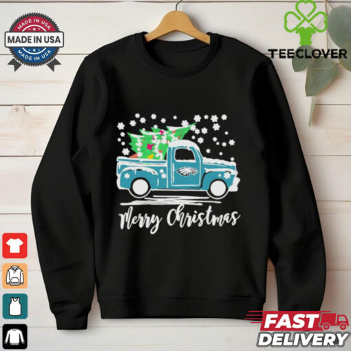 Official Philadelphia Eagles Logo Christmas Truck and Tree Shirt