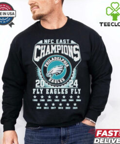 Official Philadelphia Eagles NFC East Champions 1980 2024 Fly Eagles Fly Shirt