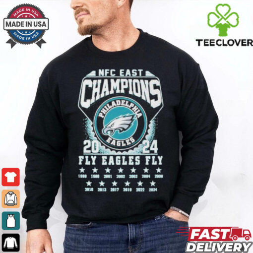 Official Philadelphia Eagles NFC East Champions 1980 2024 Fly Eagles Fly Shirt