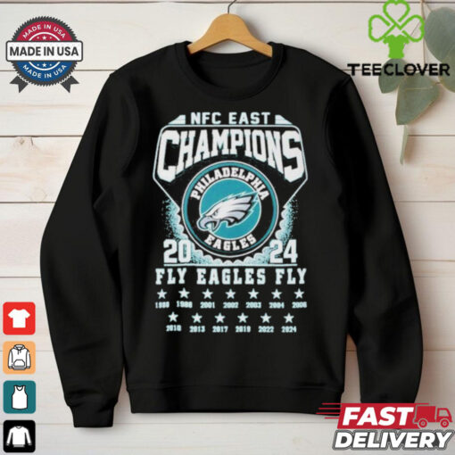 Official Philadelphia Eagles NFC East Champions 1980 2024 Fly Eagles Fly Shirt