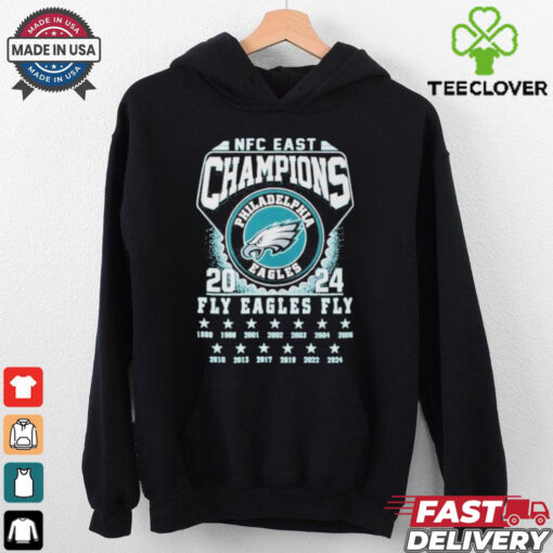 Official Philadelphia Eagles NFC East Champions 1980 2024 Fly Eagles Fly Shirt