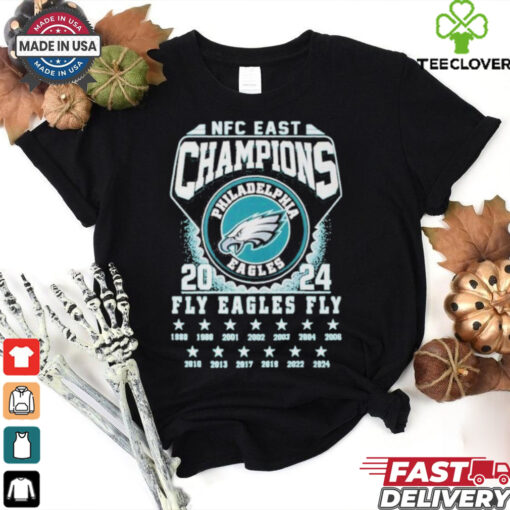 Official Philadelphia Eagles NFC East Champions 1980 2024 Fly Eagles Fly Shirt