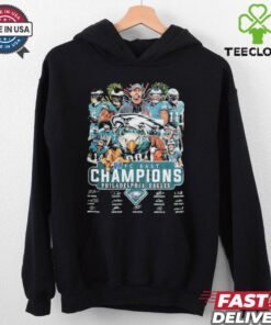 Official Philadelphia Eagles NFC East Champions 2023 2024 NFL Coach Mascot Signature Shirts