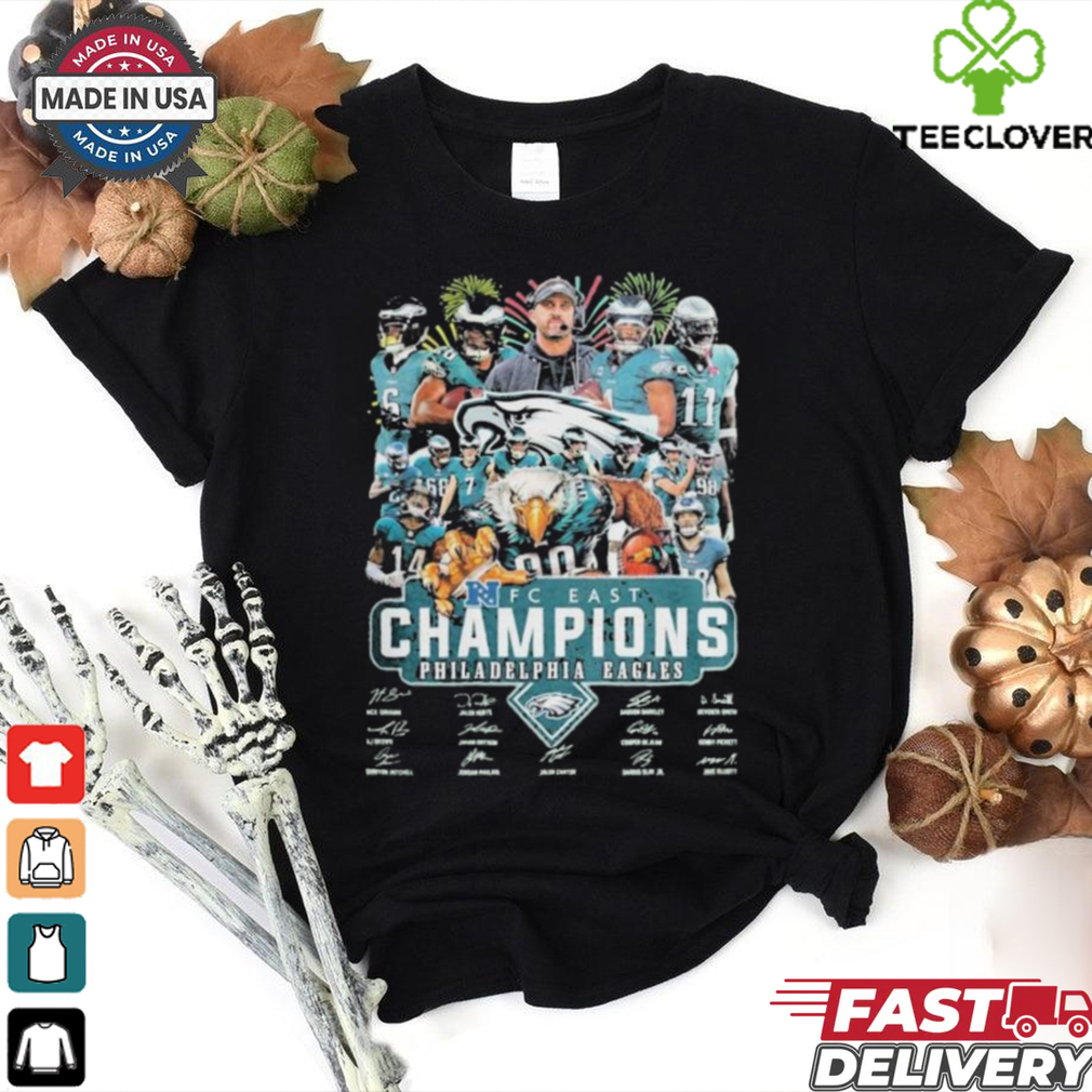 Official Philadelphia Eagles NFC East Champions 2023 2024 NFL Coach Mascot Signature Shirts Official Philadelphia Eagles NFC East Champions 2023 2024 NFL Coach Mascot Signature Shirts