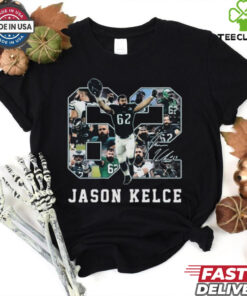 Official Philadelphia Eagles NFL 62 Jason Kelce 7X Pro Bowls 2025 Signature 2025 T Shirts
