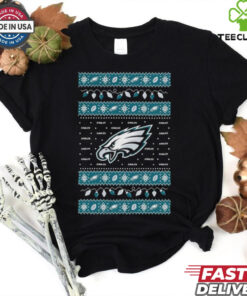 Official Philadelphia Eagles NFL Holiday Lights Ugly Christmas Sweater 2024 t shirt