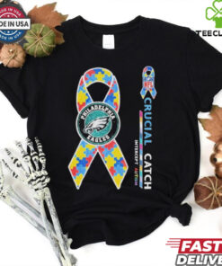 Official Philadelphia Eagles Philly Cancer NFL Crucial Catch Intercept Autism T shirts