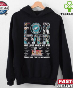 Official Philadelphia Eagles Philly Not Just When We Win Thank You For The Memories Super Bowl LIX 2025 Signatures T shirts