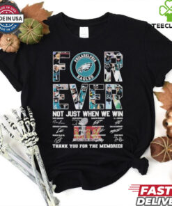 Official Philadelphia Eagles Philly Not Just When We Win Thank You For The Memories Super Bowl LIX 2025 Signatures T shirts