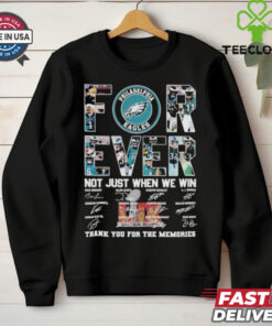 Official Philadelphia Eagles Philly Not Just When We Win Thank You For The Memories Super Bowl LIX 2025 Signatures T shirts
