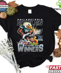 Official Philadelphia Eagles Stomp Los Angeles Rams Winners 2025 NFC Divisional NFL Round Mascot T shirts