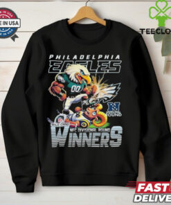 Official Philadelphia Eagles Stomp Los Angeles Rams Winners 2025 NFC Divisional NFL Round Mascot T shirts
