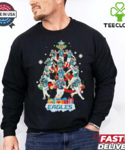 Official Philadelphia Eagles Team Christmas Tree Happy Holiday Shirt