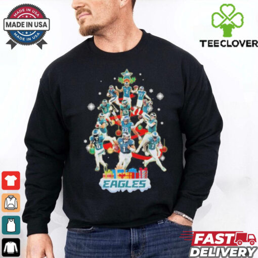 Official Philadelphia Eagles Team Christmas Tree Happy Holiday Shirt