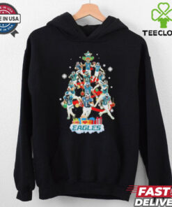 Official Philadelphia Eagles Team Christmas Tree Happy Holiday Shirt