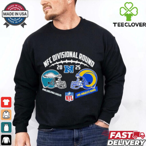 Official Philadelphia Eagles Vs Los Angeles Rams Head To Head NFC Divisional Round 2024 25 NFL Playoffs Vintage T Shirt