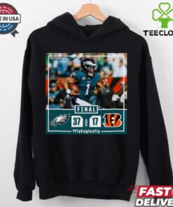 Official Philadelphia Eagles Win 37 17 Cincinnati Bengals NFL Finals Score Shirt