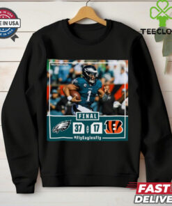 Official Philadelphia Eagles Win 37 17 Cincinnati Bengals NFL Finals Score Shirt 1 Official Philadelphia Eagles Win 37 17 Cincinnati Bengals NFL Finals Score Shirt