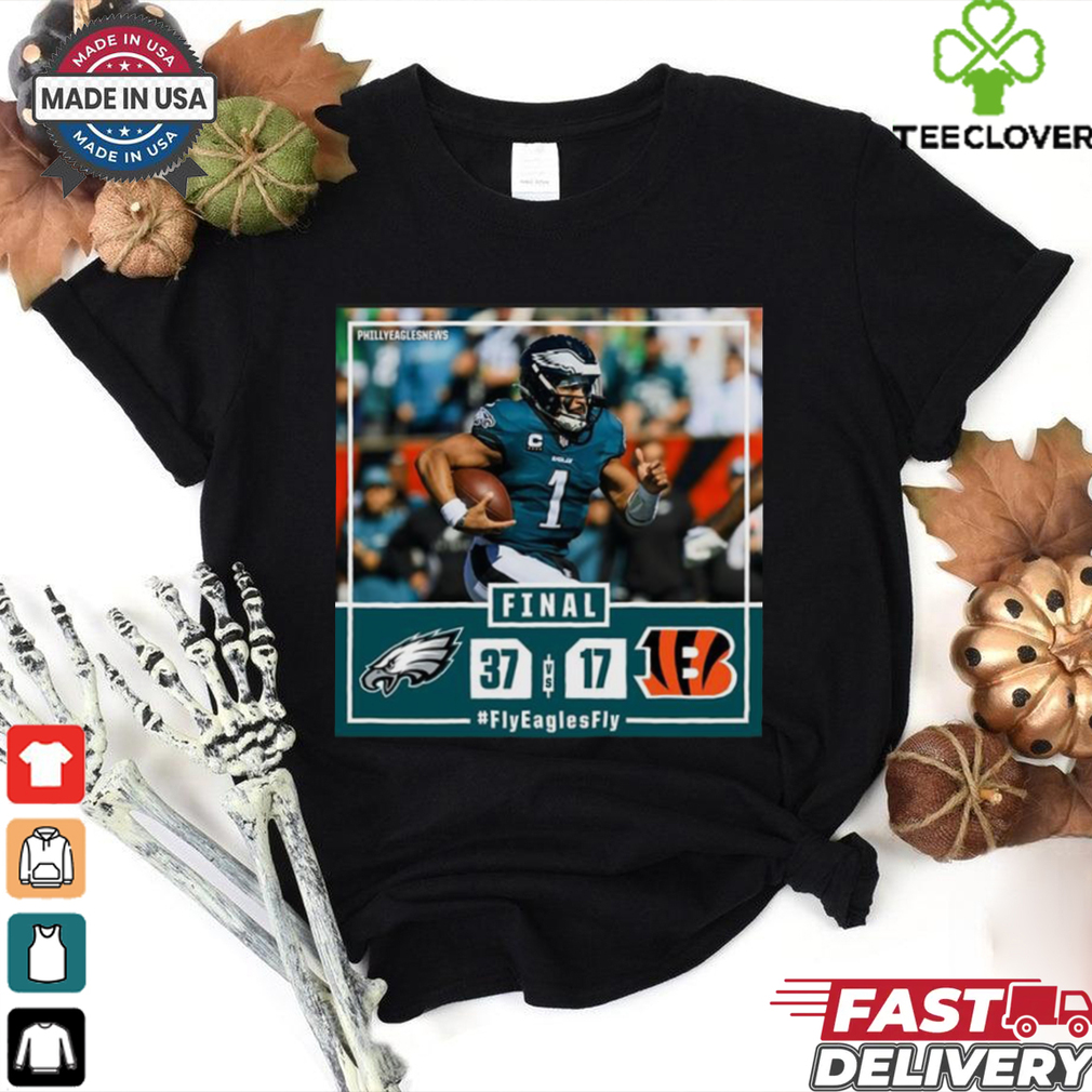 Official Philadelphia Eagles Win 37 17 Cincinnati Bengals NFL Finals Score Shirt Official Philadelphia Eagles Win 37 17 Cincinnati Bengals NFL Finals Score Shirt