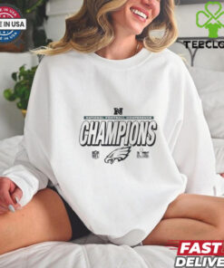 Official Philadelphia Eagles Win Washington Commanders 2024 NFC National Football Conference Champions LR Trophy Collection t shirt