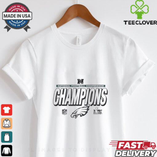 Official Philadelphia Eagles Win Washington Commanders 2024 NFC National Football Conference Champions LR Trophy Collection t shirt