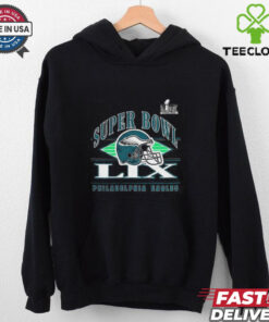 Official Philadelphia Eagles Win Washington Commanders 2024 Super Bowl LIX Participant Helmet Vintage t shirt