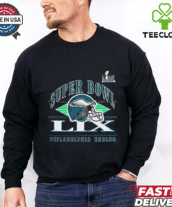 Official Philadelphia Eagles Win Washington Commanders 2024 Super Bowl LIX Participant Helmet Vintage t shirt