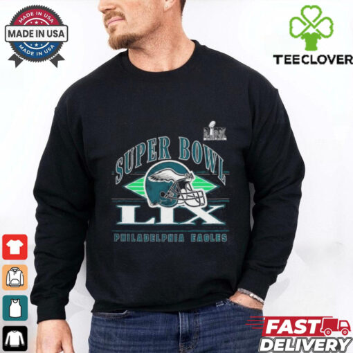 Official Philadelphia Eagles Win Washington Commanders 2024 Super Bowl LIX Participant Helmet Vintage t shirt