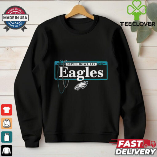 Official Philadelphia Eagles Win Washington Commanders 2024 Super Bowl LIX Street Sign t shirt