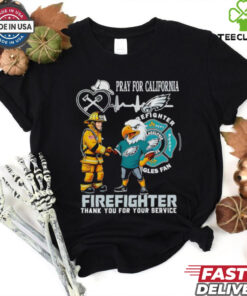 Official Philadelphia Eagles pray for California firefighter thank you for your service shirt