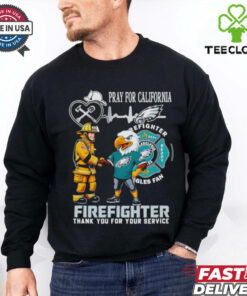 Official Philadelphia Eagles pray for California firefighter thank you for your service shirt