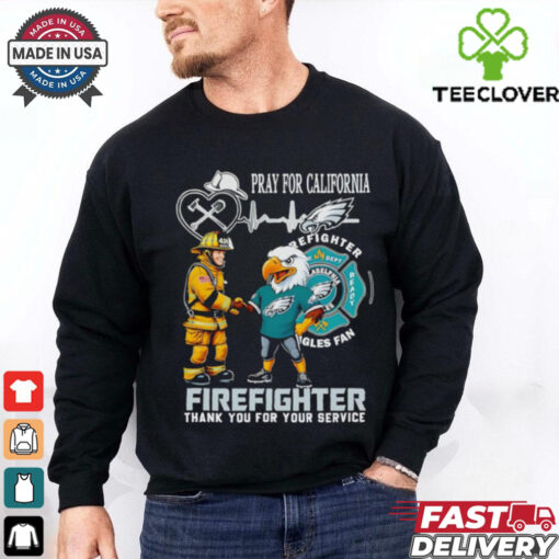 Official Philadelphia Eagles pray for California firefighter thank you for your service shirt