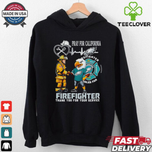 Official Philadelphia Eagles pray for California firefighter thank you for your service shirt