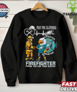 Official Philadelphia Eagles pray for California firefighter thank you for your service shirt