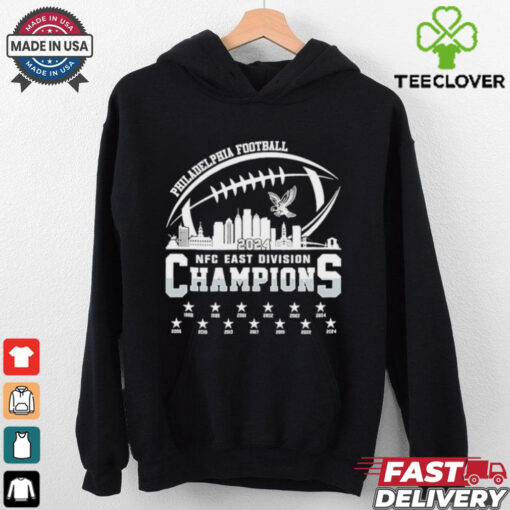 Official Philadelphia Football 2024 NFC East 13 Time Champions Shirt