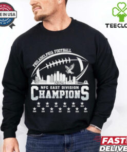 Official Philadelphia Football 2024 NFC East 13 Time Champions Shirt