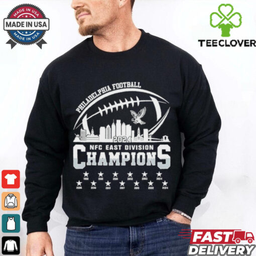 Official Philadelphia Football 2024 NFC East 13 Time Champions Shirt