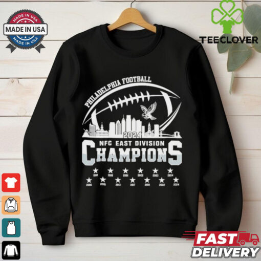 Official Philadelphia Football 2024 NFC East 13 Time Champions Shirt