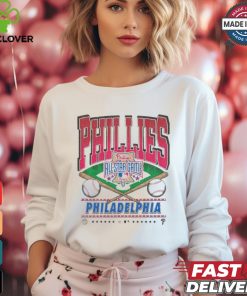Official Philadelphia Phillies White Straight Shot 47 Franklin Fashion Shirt