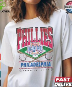 Official Philadelphia Phillies White Straight Shot 47 Franklin Fashion Shirt