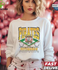 Official Pittsburgh Pirates White Straight Shot 47 Franklin Fashion Shirt
