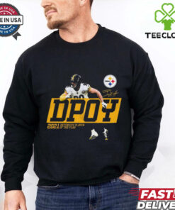 Official Pittsburgh Steelers NFL #90 T.J. Watt 2021 Defensive Player of the Year Signature t shirt