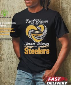 Official Pittsburgh Steelers Real Women Love Football Smart Women Love Steelers Diamond Heart 2024 Shirt