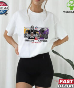 Official Pittsburgh Steelers Vs Baltimore Ravens Football AFC Wild Card Matchups NFL Football Playoffs Mascot Eric Poole Painting t shirt